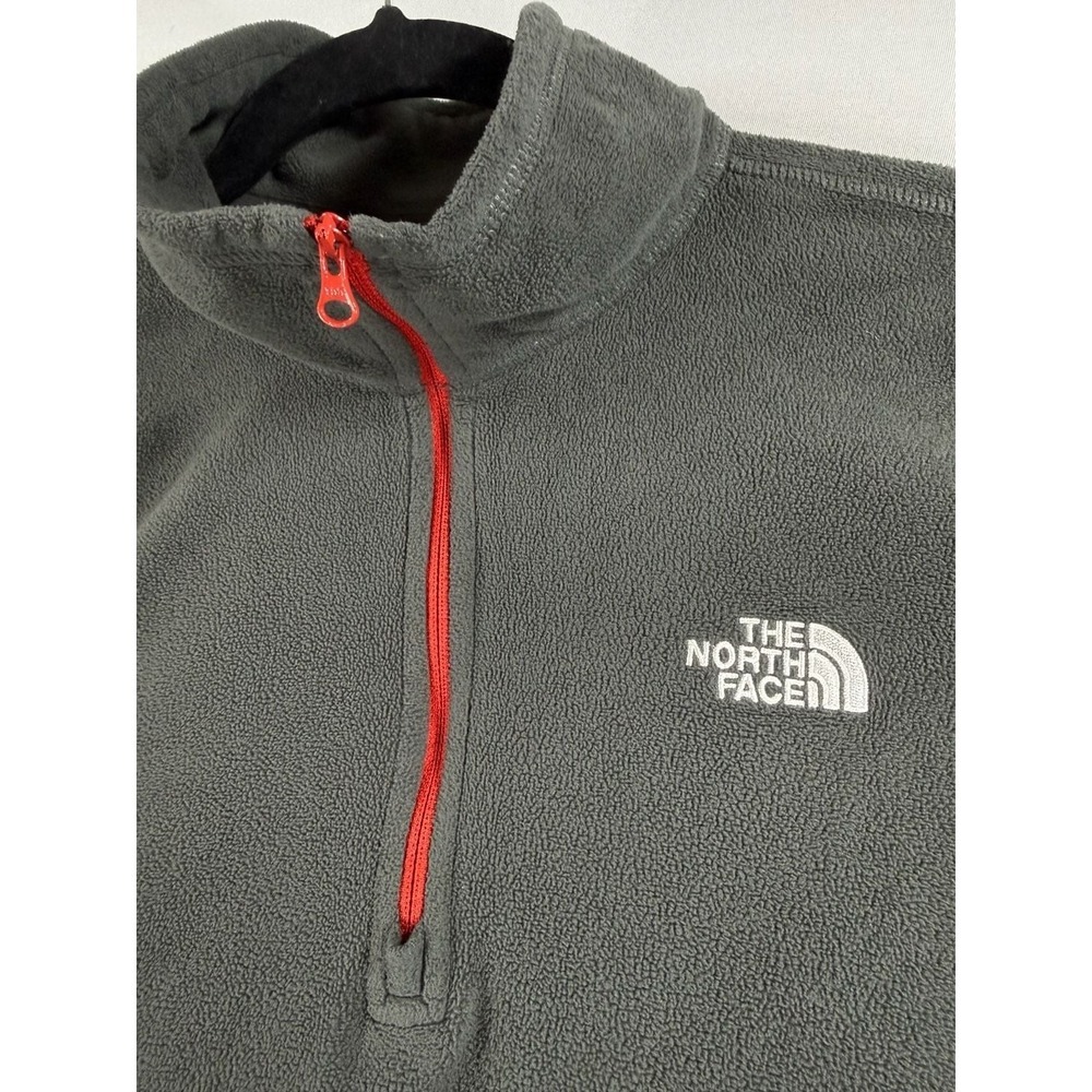 The North Face Jacket Men's Gray Fleece 1/4 Quarter Zip Pullover Sweatshirt Hiki - Picture 2 of 13